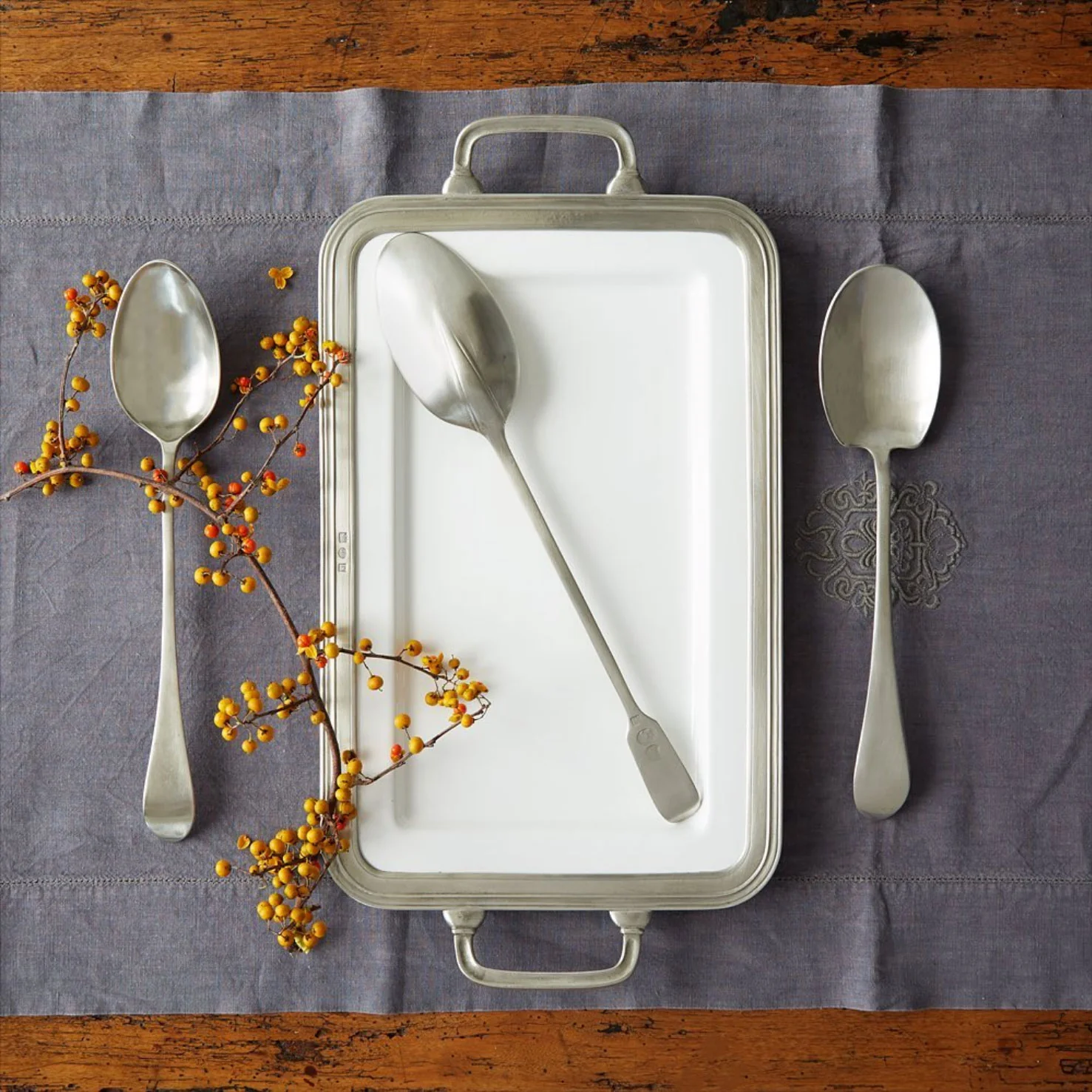 Gianna Rectangular Platter with Handles - Image 2