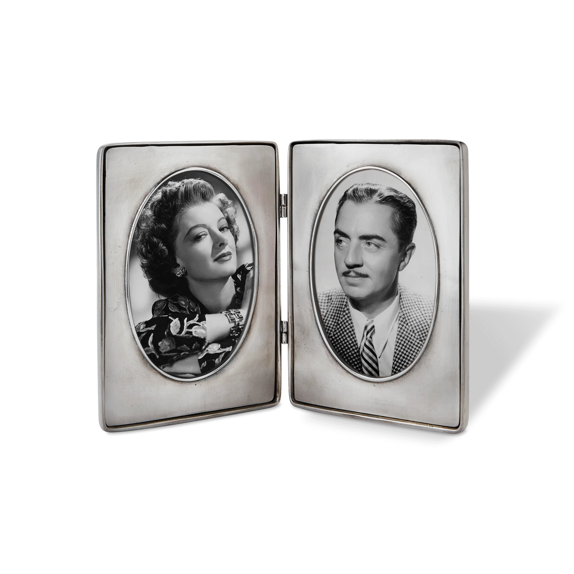 Piemonte Peltro Oval Double Frame